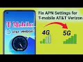 Fix 5G apn all cellular Network T-mobile AT T Verizon
