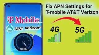 Fix 5G apn all cellular Network T-mobile AT T Verizon