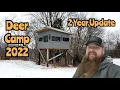 Deer Camp Build - 2 Year Update Off Grid Cabin Deer Hunting Lodge Cabin Deer Stand