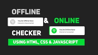 How to Check Network Status using JavaScript How to Make Offline online Checker Using Javascript