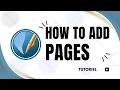 How to add pages in scribus