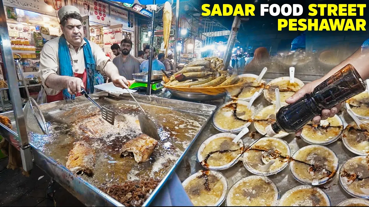 Peshawar Sadar Bazar   Tawa Fish aur Chicken Corn Soup , Best Food Street   Pakistani Local Food