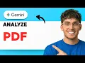 How to Analyze a PDF in Gemini 2026 Full Guide