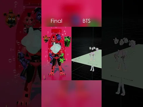 FNaF Prime Head Puzzle Challenge FNaF Song | Behind The Scene vs Animation #fnaf #memes #shorts