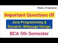 Most Important Questions Of Java Programming CCSU BCA 5th Sem