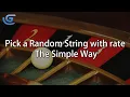 Gdevelop Pick a Random String with rate - The Simple Way