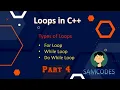 Loops For loop While Loop Do while loop Part 4