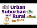 Urban Suburban and Rural Areas for Kids