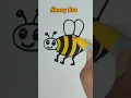 Cute Honey bee drawing and colouring for kids