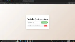 Website Bookmark App Using HTML CSS and JavaScript with Source Code