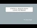 Creating Stateful Session Bean using Netbeans