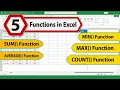 5 Essential Functions in Excel SUM AVERAGE MIN MAX and COUNT Excel Training