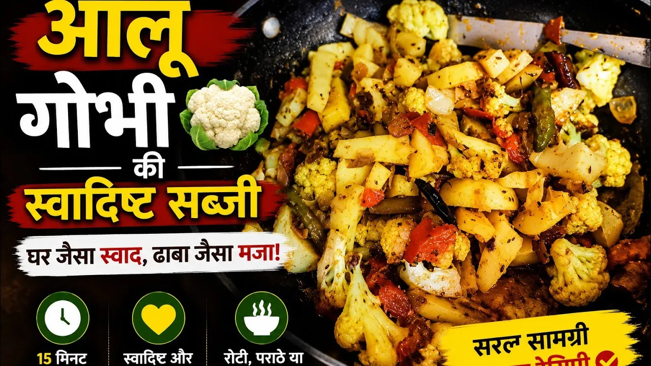 आलू गोभी की स्वादिष्ट सब्जी | Aloo Gobhi Sabzi Recipe | आसान और झटपट रेसिपी