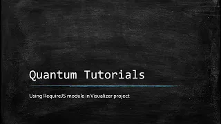 Using RequireJS module in a Visualizer project