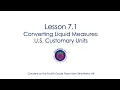 Lesson 7 1 Converting Liquid Measures