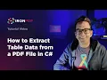 How to Extract Table Data from a PDF File in C IronPDF