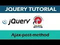jQuery Tutorial JQuery Tutorial for Beginners Ajax-Post method