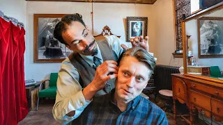 Swashbuckling Fluttering Shears Haircut With The One Only Moustache Jim Minneapolis