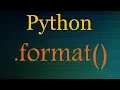 Python Tutorials - format string