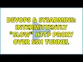 DevOps SysAdmins Intermittently slow http proxy over ssh tunnel