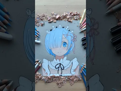 Draw Rem From Re:Zero!✨ #shorts #rezero #drawing