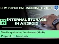 Lec-47 - Internal Storage in Android Mobile Application Development Computer Engineering