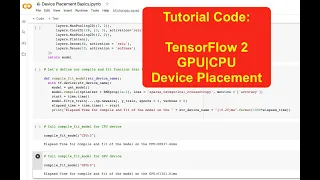 TensorFlow Device Placement Basics on GPU CPU for improving performance - Code in 8 Minutes