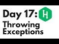 HackerRank Day 17 Throwing Exceptions Python