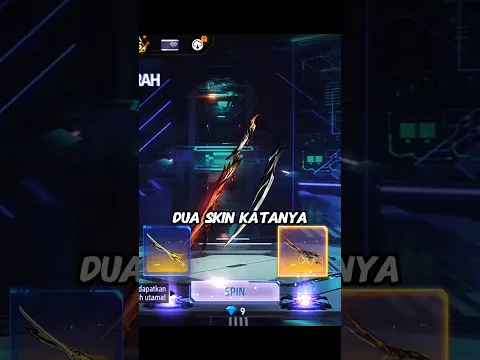 TRIK HOKI 1X SPIN KATANA BULAN MERAH CUMA 9DM DOANG! #shorts #freefire #gaming