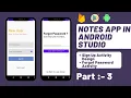 How to create notes app in android studio Part - 3 how to create notes app Tech Projects