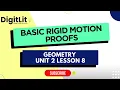 Geometry Unit 2 Lesson 8 Basic Rigid Motion Proofs
