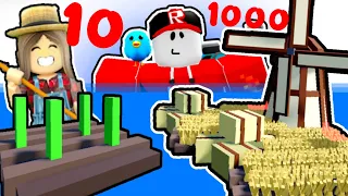 Постройки из 10 100 1000 Блоков ФЕРМА в Build A Boat Roblox 