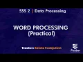 Word Processing Practical - SSS2 Data Processing
