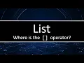 C List - Why there is no Subscript Operator