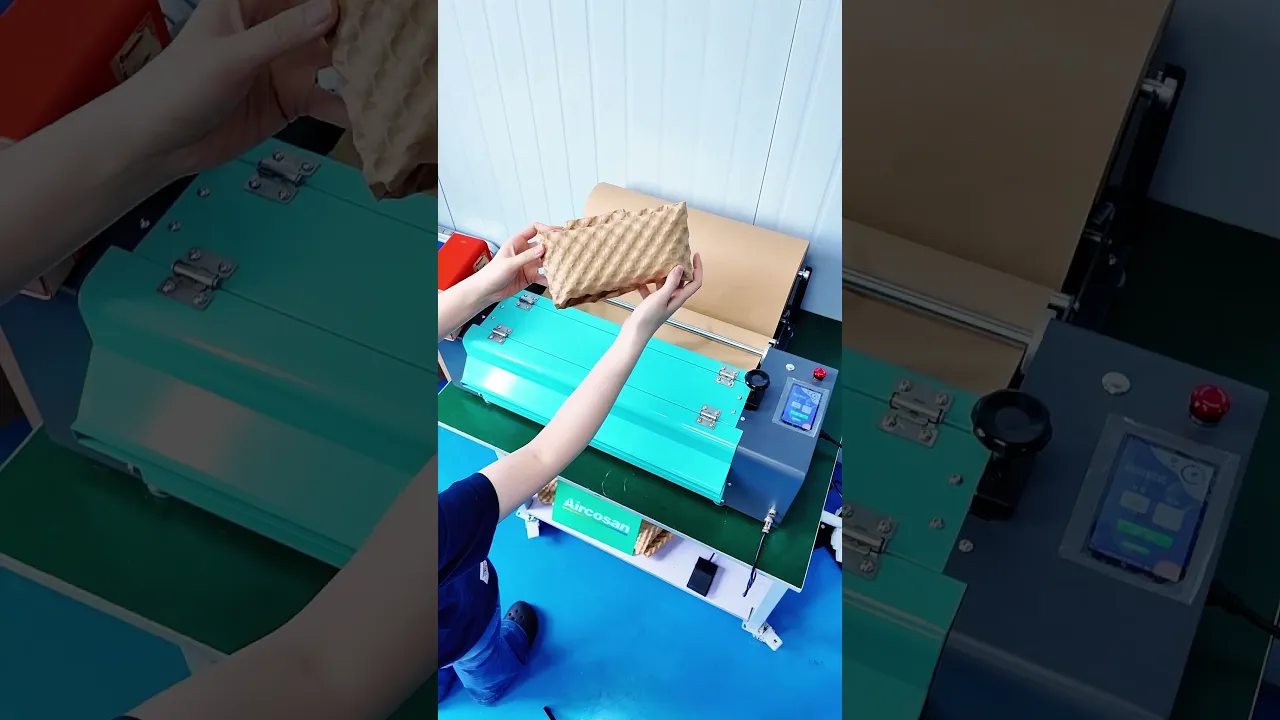 Eco-friendly Paper Bubble Making Machine, Reduce Extra Packaging Cost for Cross -border Logistics