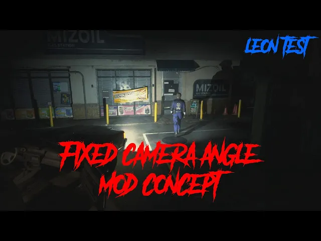 Resident Evil 2 Remake [FIXED CAMERA ANGLE MOD CONCEPT] [LEON INTRO!!]