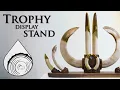 making tusk display stand walnut carving