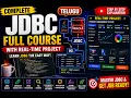 JDBC Full Course in Telugu Complete JDBC Tutorial for Beginners to Advanced CRUD Project