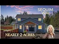 Sequim Washington Real Estate For Sale Nearly 2 fully fenced acres Olympic Mountain View