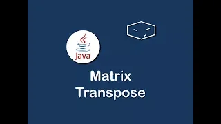 matrix transpose in java