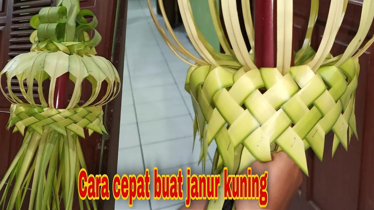 Cara mudah membuat Janur kuning |kerajinan tangan| Cara mudah membuat Janur kuning |kerajinan tangan|