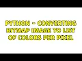 Python - converting bitmap image to list of colors per pixel
