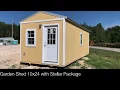 Starke FL Garden Shed 10x24 with Stellar Package Coastal Portable Buildings