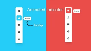 Vertical Tab Hover animation using HTML Css JavaScript Animated Magic Menu Indicator in Css JS