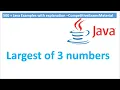 Write a java program to find largest of three numbers