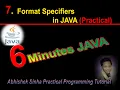Format Specifiers In JAVA Practical