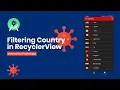 Add Filter a Country in RecyclerView with SearchView to Tracker App Realtime Data - Android Studio