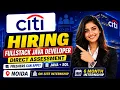 Citi Hiring Freshers 2026 Fullstack Java Developer Chennai Entry Level