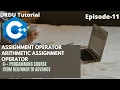 Assignment Operator Part 11 Arithmetic Assignment C Programming Tutorials In Urdu Hindi