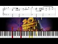 Download Lagu 20th Century Fox Fanfare - Piano Tutorial \u0026 Sheets